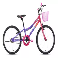 Bicicleta Bixy Houston Aro 20 Freios V-brake Ft04/23 Cor Rosa/roxo