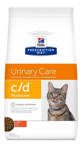 Alimento Hill's Prescription Diet Urinary Care C/d Para Gato Adulto Sabor Pollo En Bolsa De 3.9kg