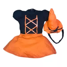 Vestido Fantasia Bruxinha Bruxa Halloween | 0 Até 6 Anos