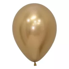 Globos R-5 Reflex (cromado) Dorado - Sempertex X 50