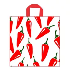 Sacola Alça Fita - Pimenta - 40x40cm - Pacote 30 Unid (1 Kg)