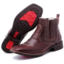 Bota Feminina Texana Boots Couro Nobre Cano Curto Infantil