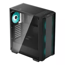 Gabinete Gamer Deepcool Cc560 4x Fan Rgb Azul Atx Negro