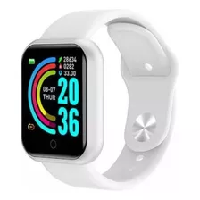 Reloj Inteligente Smart Watch Malla Blanca Ritmo Cardiaco.