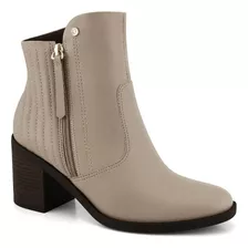 Bota De Mujer Comfortflex Nude Zíper 23-99301