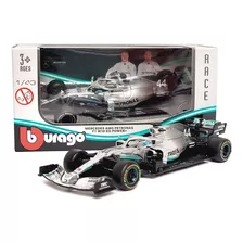 Miniatura Carro F1 W10 Lewis Hamilton 2019 #44 1/43 Bburago