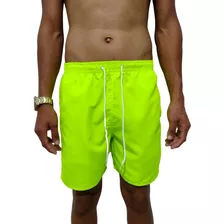 Short Liso Mauricinho Neon Moda Praia