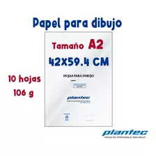 10 Hojas Para Dibujo Técnico A2 Plantec 42x59,4 De 106 Gms