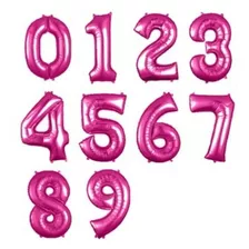 2 Unid-balão Bexiga Número Pink 18 Pol Metalizado Cromad
