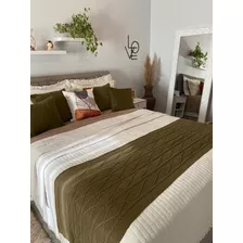 Kit Cama Queen Sofá Decoração De Tricô 3 Peças Frete Grátis 