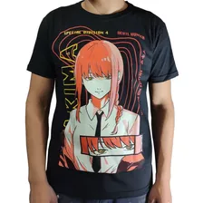 Remera Makima Chainsaw Man - Fluor (brilla En La Oscuridad) 