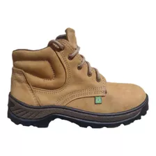 Bota Botina De Segurança Coturno Couro Nobuck Masculino