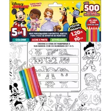 Disney Junior - Super Pinte E Brinque Pôster Gigante, De On Line A. Editora Ibc - Instituto Brasileiro De Cultura Ltda, Capa Mole Em Português, 2021