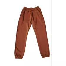 Pantalon Jogging Mujer Con Cierres Marron