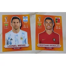 Figurita Messi Y Cristiano Ronaldo Álbum Qatar 2022