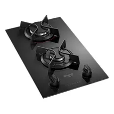 Cooktop 2 Bocas Gás Dako Supreme Mesa De Vidro Preto Bivolt