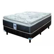 Colchón Queen Size + Box Spring Air Smith Sp Color Blanco