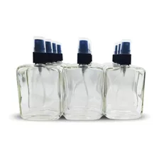 20 Vidros Para Perfume 100ml Rosca 18 + Válvula Spray Preta