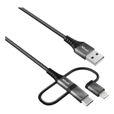 Cabo Trust Keyla Extra Forte 3 Em 1 Usb De 1 Metro