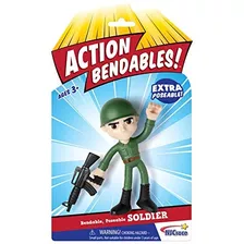 Nj Croce Action Bendables Soldier 4 Inch Bendable Action Fi