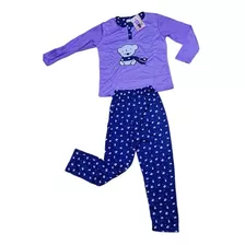 Pijama Mujer Largo Franela Diseños Variados