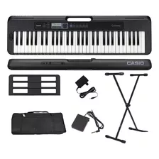 Kit Teclado Casio Casiotone Ct-s300 C/suporte+pedal+capa