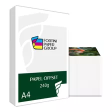 Papel Offset 240g Caixa C/ 500 Folhas A4 Branco Profissional