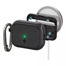 Case Spigen Mag Armor Magsafe AirPods Pro 2 Funda C/ Llavero Color Negro