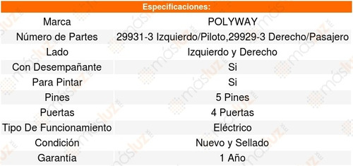 Set 2 Espejos Polyway Mazda Cx7 07_11 Foto 4