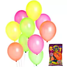 Globos Fluo De 9 Pulgadas X25u Party Time - Multicolor