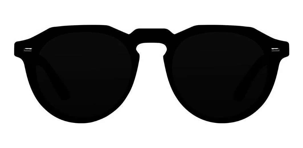 Gafas De Sol Hawkers Lifestyle Warwick Venm Hybrid One Size, Diseño Dark Con Marco De Nailon Tr90 Color Negro Brillante, Lente Negra De Nailon Clásica, Varilla Negra Brillante De Nailon Tr90