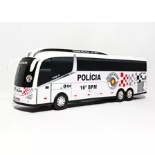 Miniatura Ônibus Polícia Militar 47 Centímetros Irizar I6.