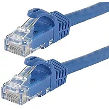 Cable De Conexión Ethernet Cat6 0,5 Pies Azul Paquet...