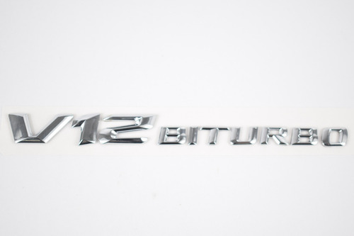 Emblema Mb V12 Biturbo Autoadherible Color Cromo Foto 2