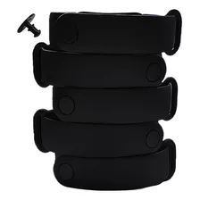 Kit 5 Pulseira Silicone Preta Para Miband 5/6 Amazfit Band 5