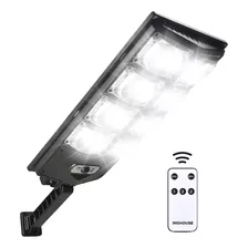  Luminaria Solar Refletor 400w Poste Controle Led Ip65 Preta