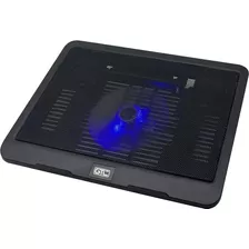 Base Cooler Para Notebook Con Luz Hasta 17 Pulgadas Gtc-013 Color Negro