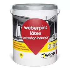 Pintura Látex Exterior Interior Weber Weberpint 4 Lts Acabado Mate Aterciopelada Color Blanco