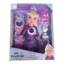 Frozen Muñeca Elsa Con Luz Musica Y Accesorios 27 Cm 
