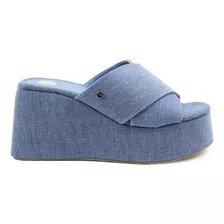 Sandalia Tipo Cuña Para Mujer Lob Footwear Azul 83404498