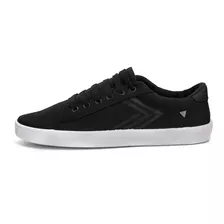 Zapatilla Lona Urbana Negro Hombre Deli Acordonada Moda