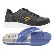 Kit Tenis Box 200 E Chinelo Masculino Tamanho Especial