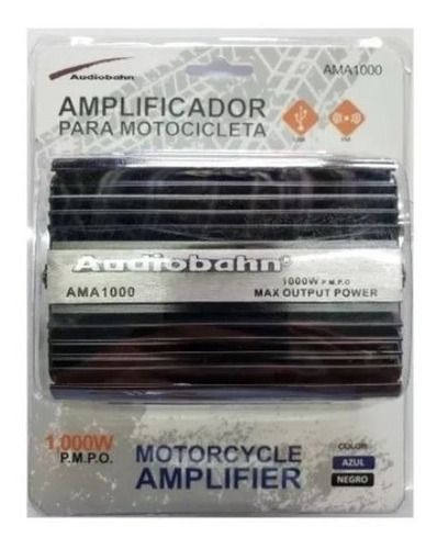 Amplificador Para Moto Carro Perifoneo Audiobahn Ama1000