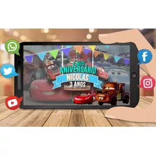 Convite Virtual Animado Carros