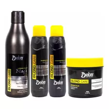 Detra Hair Kit Lumina Black Platinum 4 Passos