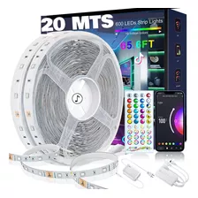 Tira Luces Led Rgb 600 Led Bluetooth 20 Metro Sensor Ritmo 