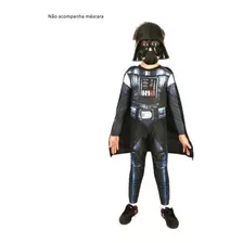 Fantasia Infantil Star Wars Macacão Longo Capa Darth Vader