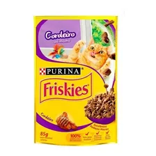 Alimento Friskies Pet Ao Molho Para Gato Adulto Sabor Cordeiro Em Saco De 85g