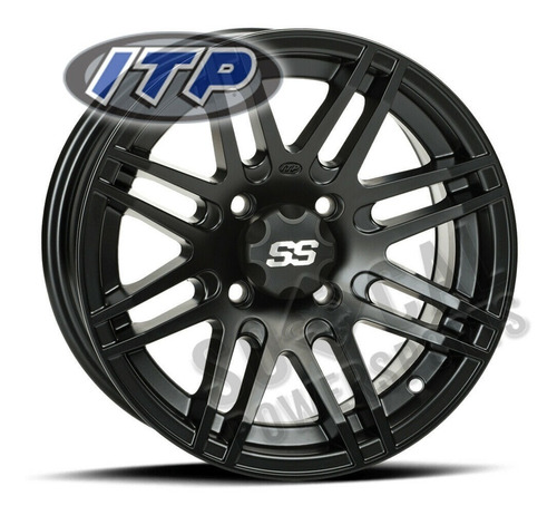 Juego 4 Rines Itp Ss316 Black 4/110 12'' Honda Rancher 420 Foto 4