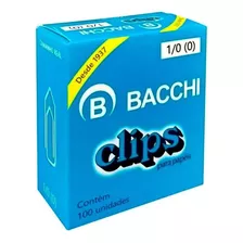 Clips Para Papéis De Aço Pequeno 1/0 100un - Bacchi